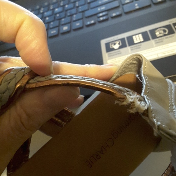 Charming Charlie grey gladiator sandal sz 8 - Picture 7 of 7